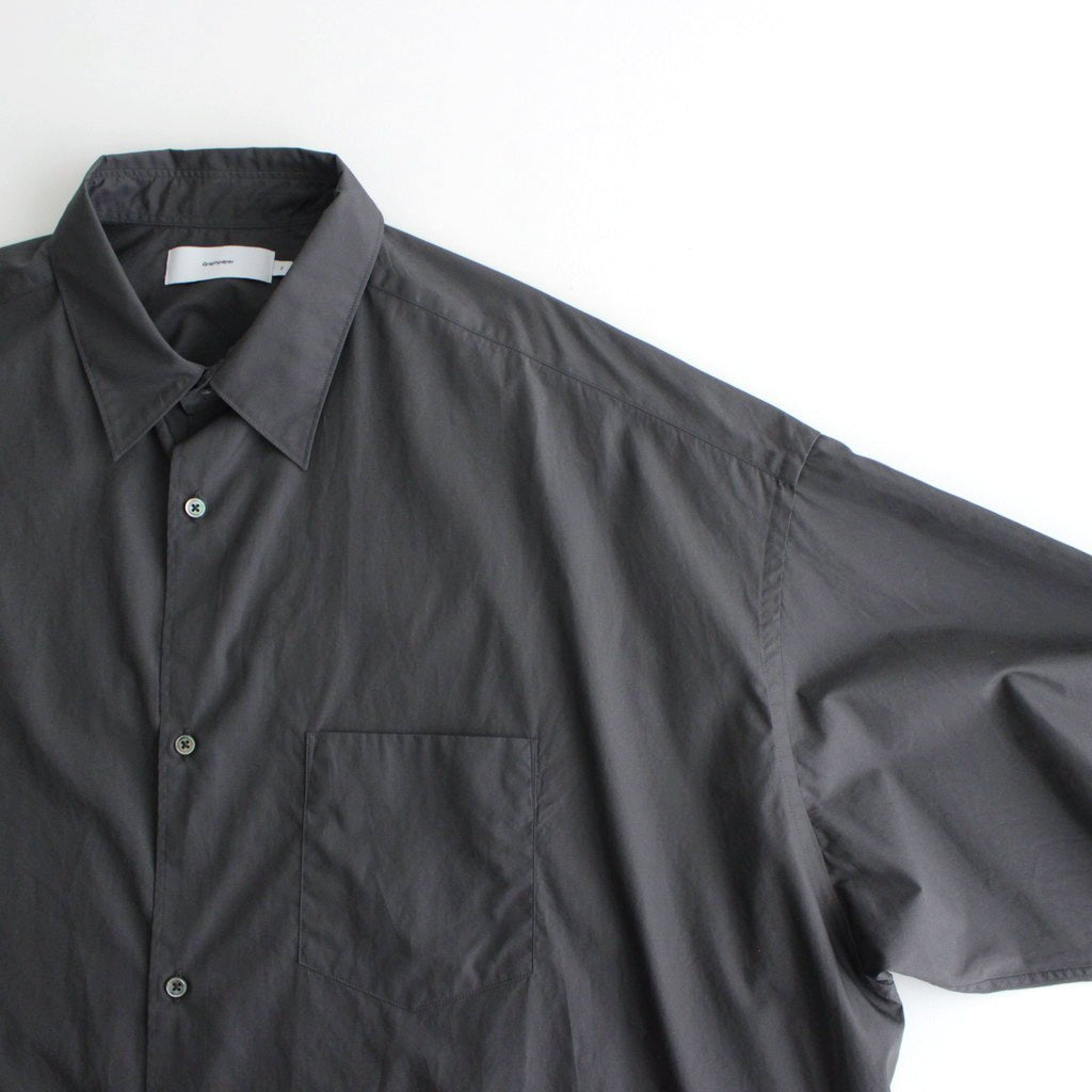 Broad S/S Oversized Regular Collar Shirt #C.GRAY [GM251-50013B