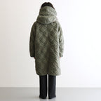 QUILTING FISHTAIL COAT #KHAKI [26330104]