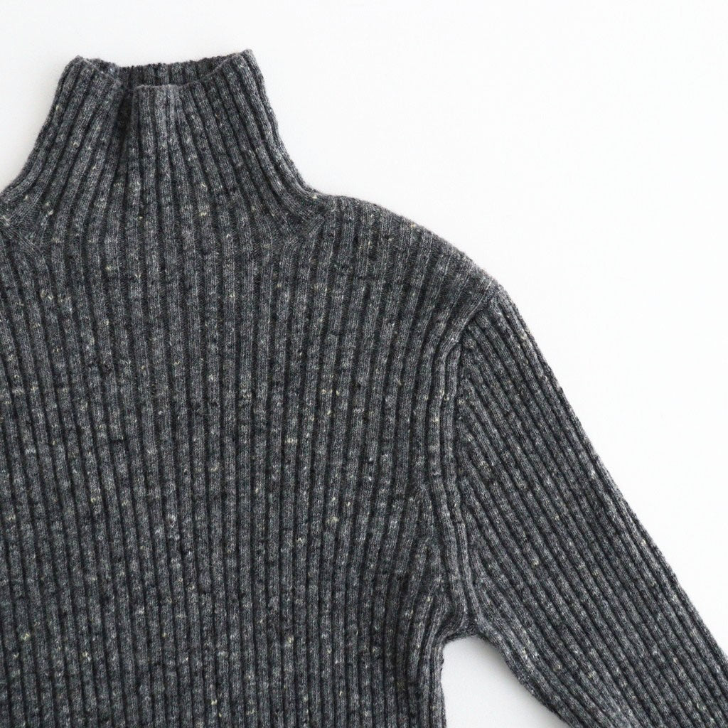 CASHMERE NEP KNIT TURTLE #MIX GRAY [A26AT04NE]