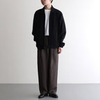 GRADATION PLEATS TWIST SLEEVE ZIP JACKET #BLACK [ST.1126]