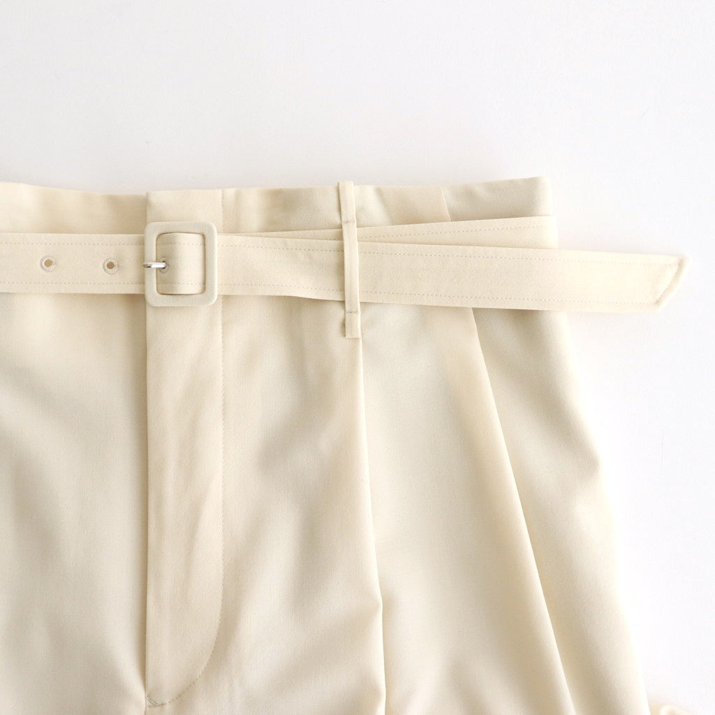 SUPER FINE TROPICAL WOOL TWO-TUCK SLACKS #IVORY [A25SP04MT] – ciacura