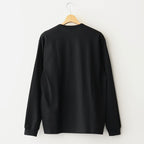綿天竺 製品プリント長袖Tシャツ #BLACK [HP-T102-051]