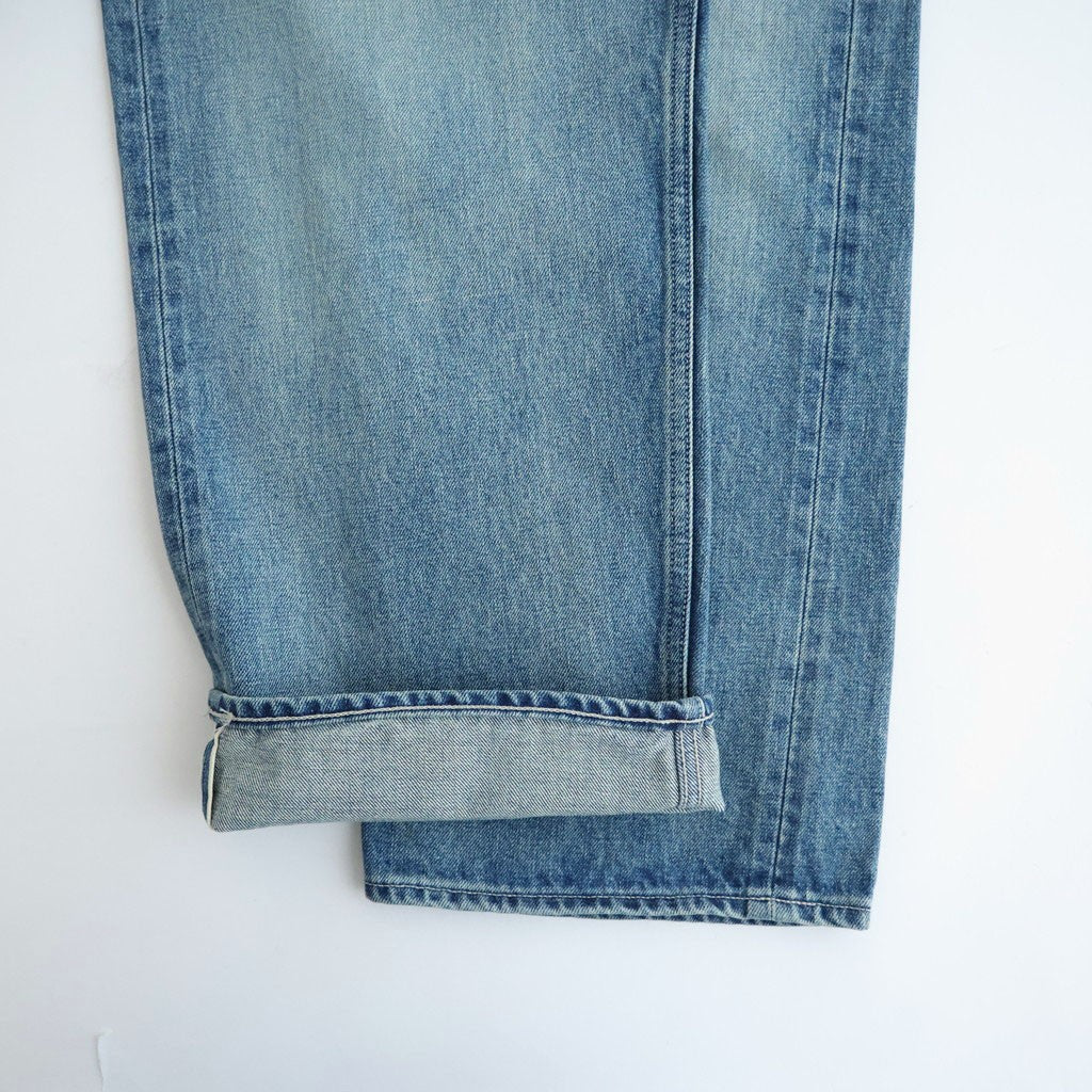 SELVEDGE FADED HEAVY DENIM WIDE PANTS #FADED INDIGO [A26AP02DH]