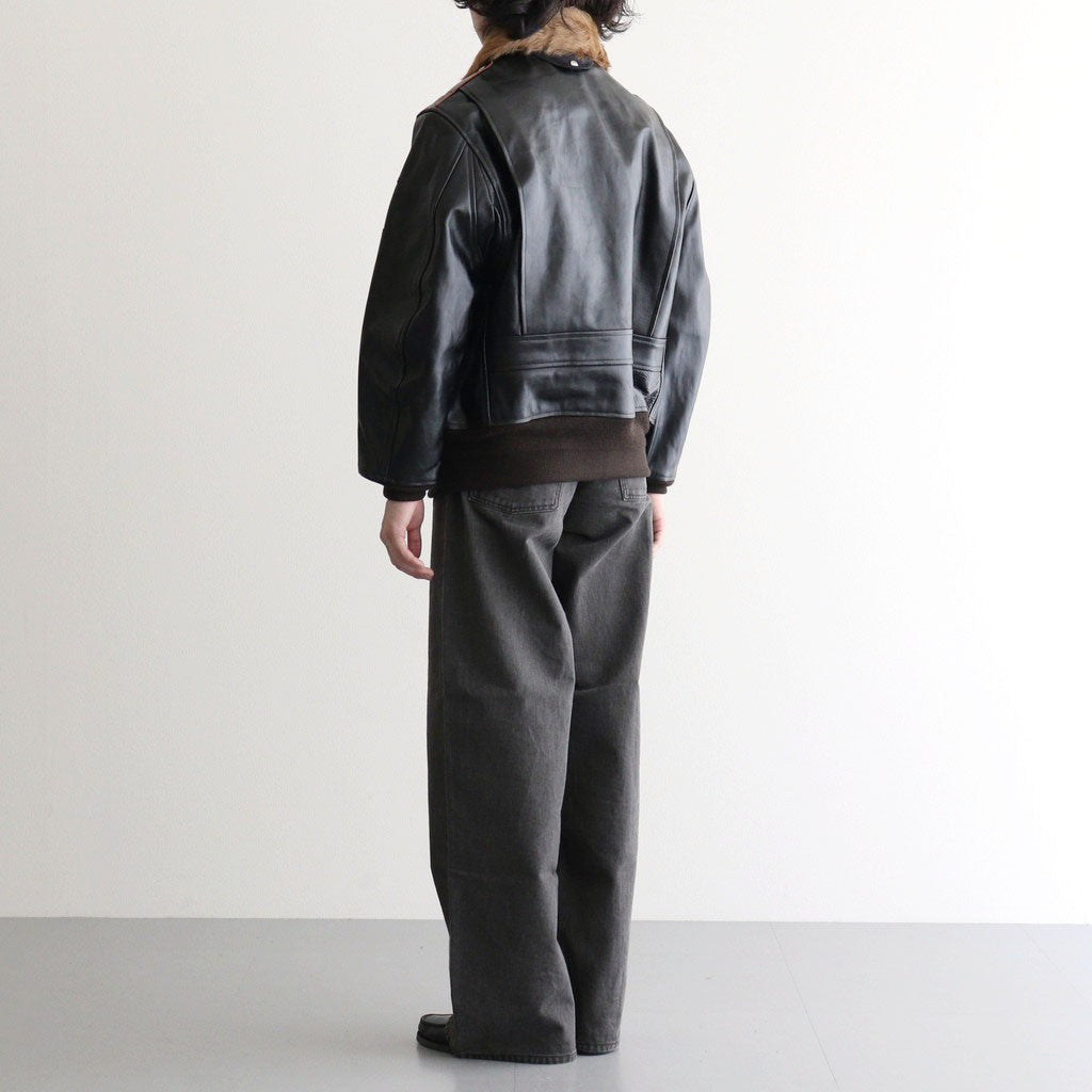 SHRINK LEATHER G-1 JACKET #BLACK SHRINK [26330705]