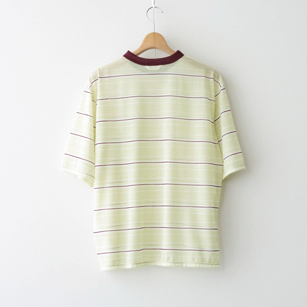 Sheer Border T-shirt #L/GRN [12610629]