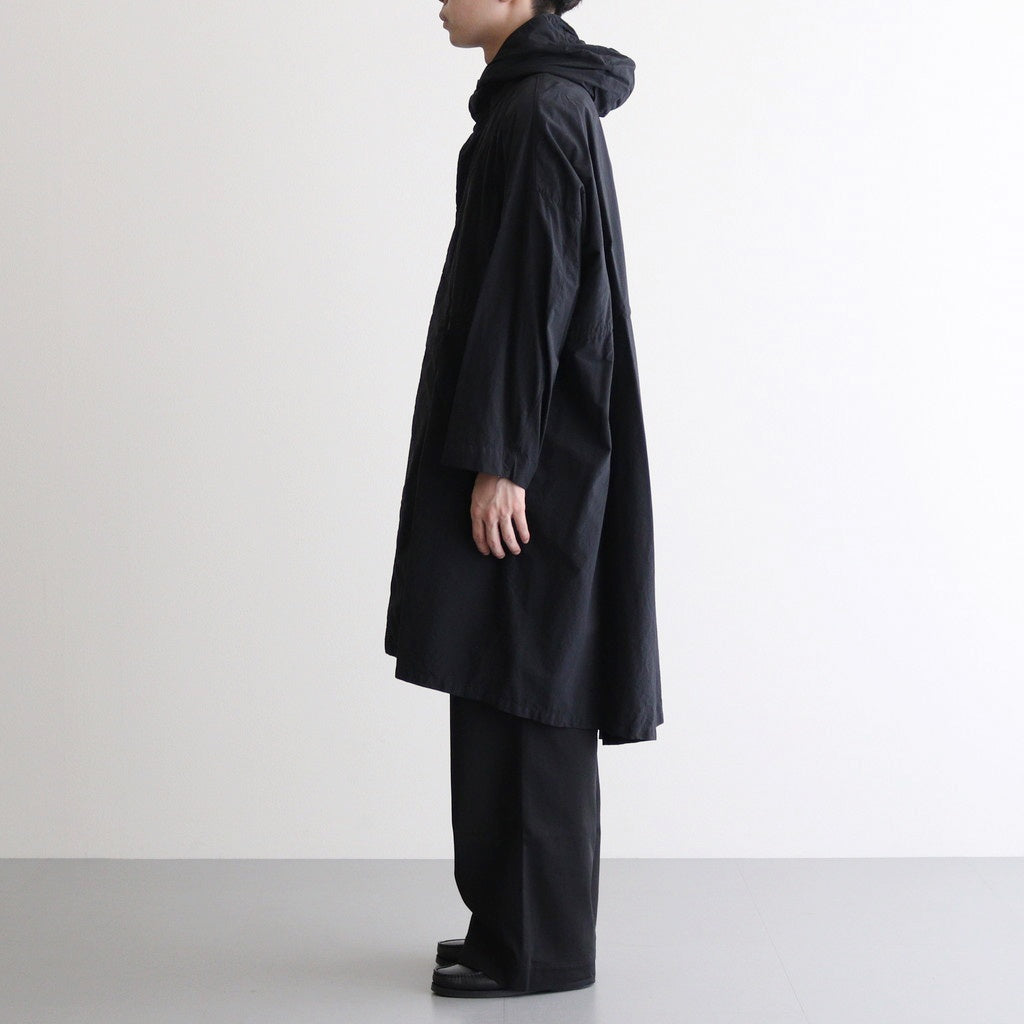 FMFOCT| Nylon Tussor Garment Dye Mod Coat #BLACK [RB_FR1003CT]