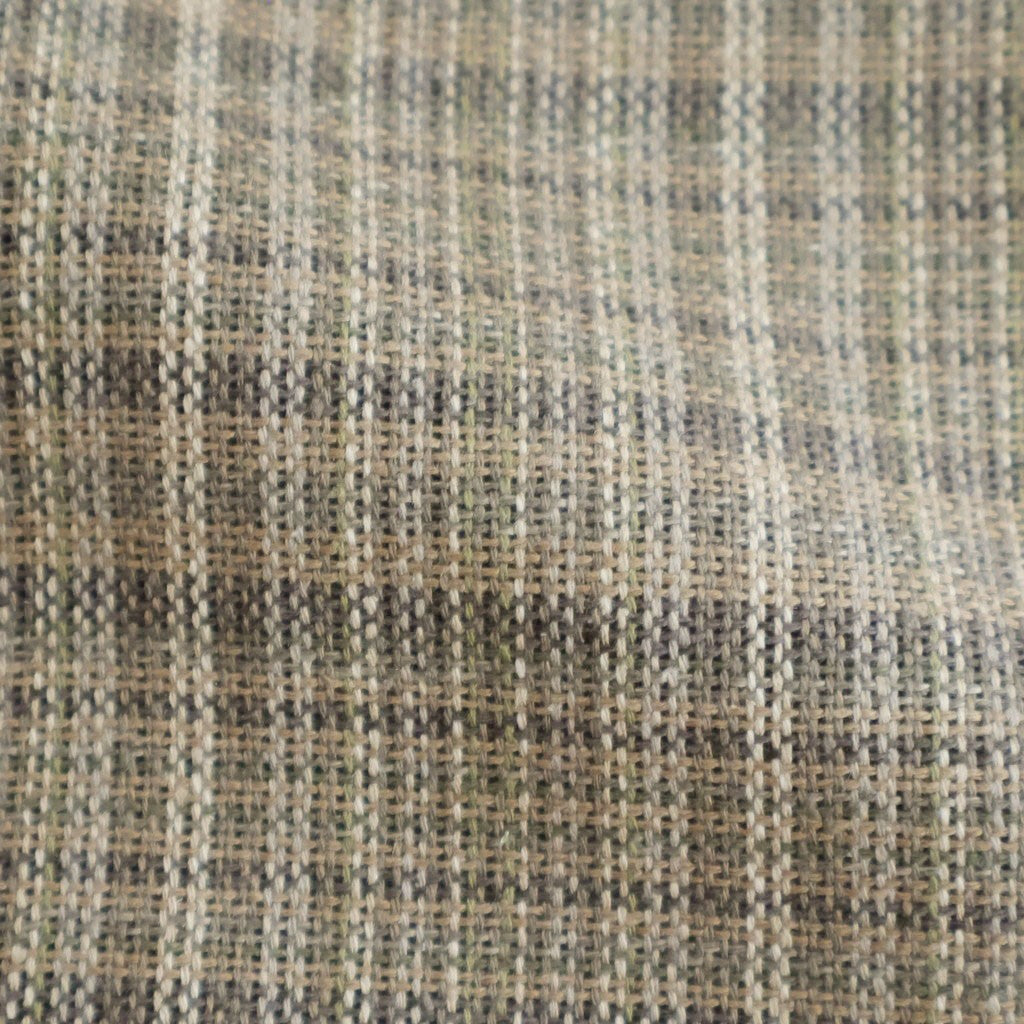 SILK LINEN NEP CHECK ONE-TUCK SLACKS #DARK BROWN CHECK [A26SP04SN]