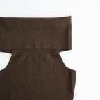 Seamless Offshoulder Knit #BRN [12610531]