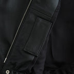 MOUTON COLLAR SHEEP LEATHER ZIP JACKET #BLACK [ST.1216]