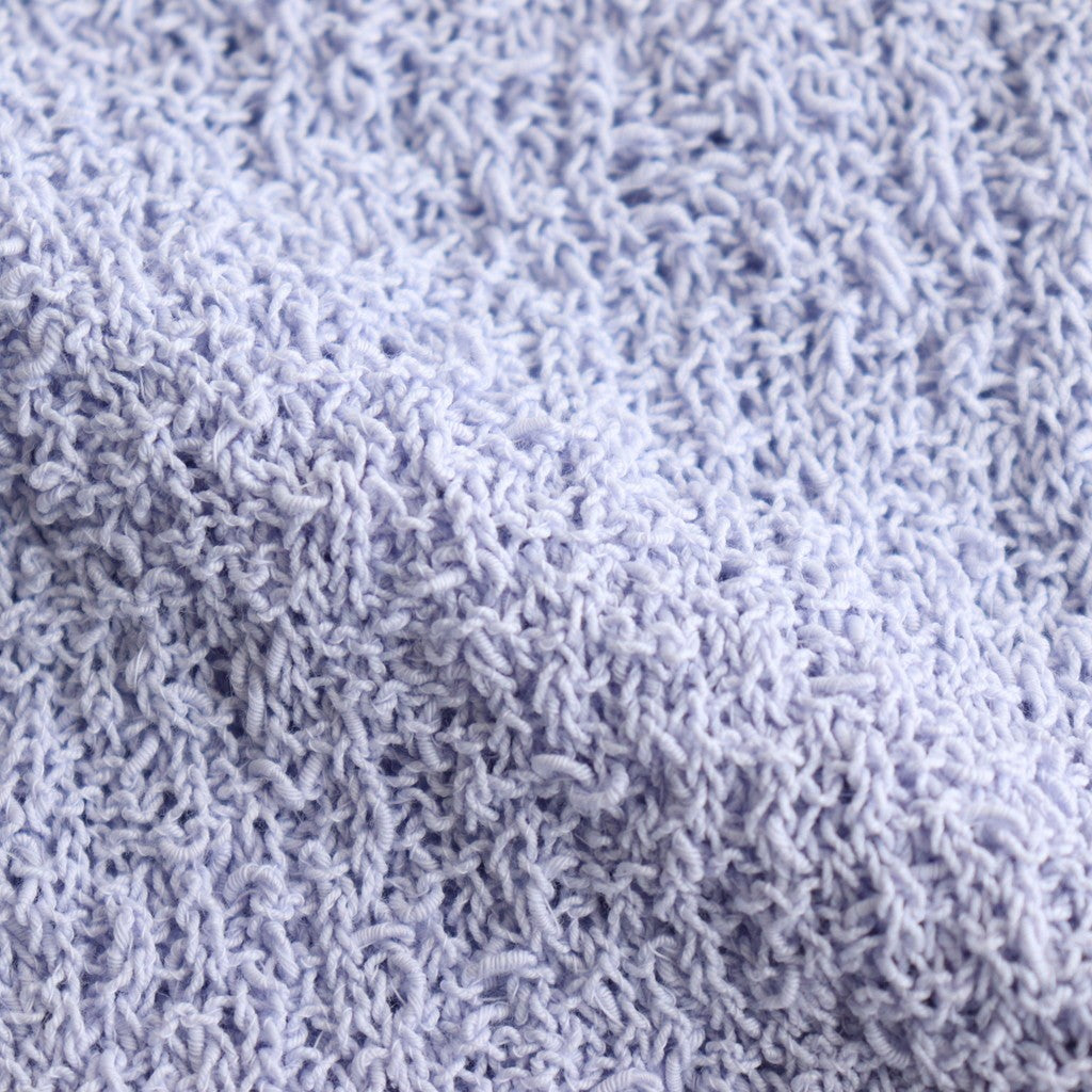 COTTON SHEER KNIT OPEN COLLAR SHIRT #LAVENDER [YK25SS0964S]