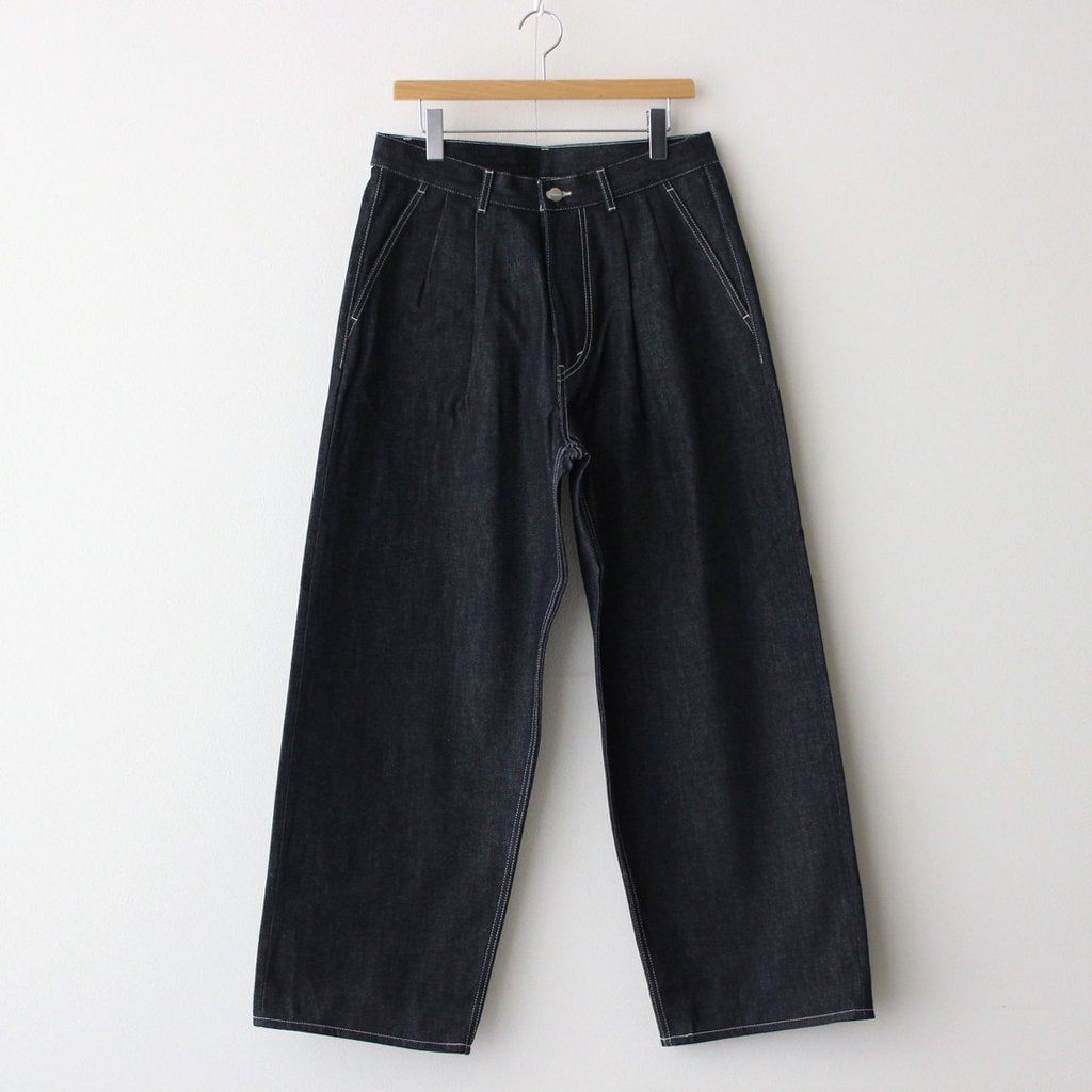 Selvage Denim Two Tuck Pants #INDIGO RIGID [GU251-40188RB]