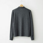 HIGH GAUGE SOFT CASHMERE KNIT SHIRT CARDIGAN #CHARCOAL [A26AC03SM]