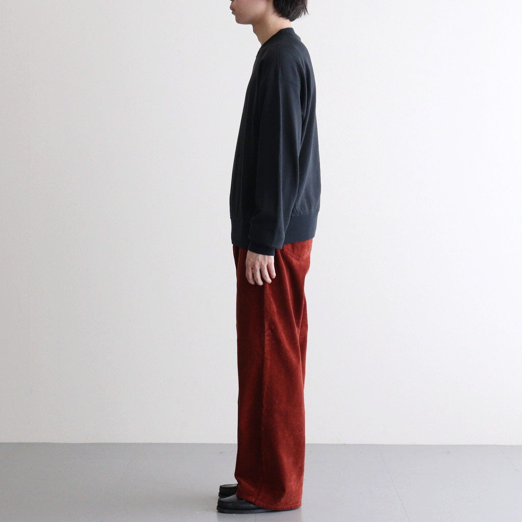 GARMENT-DYED FINX CORDUROY 5P WIDE PANTS #RED BROWN [A26SP01FX]