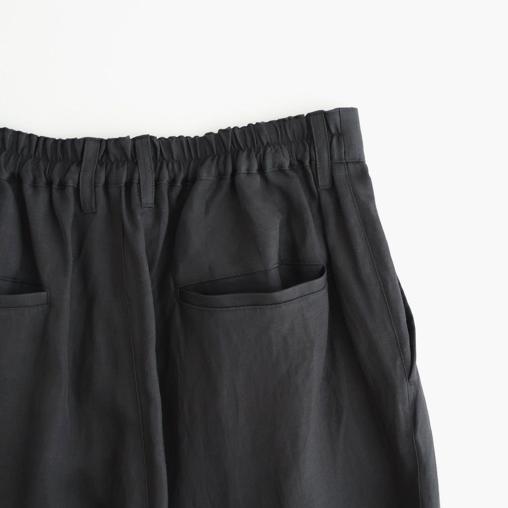 VIS/LI BRIGHT TWILL WIDE EASY TROUSERS #DARK CHARCOAL [ST.1466]