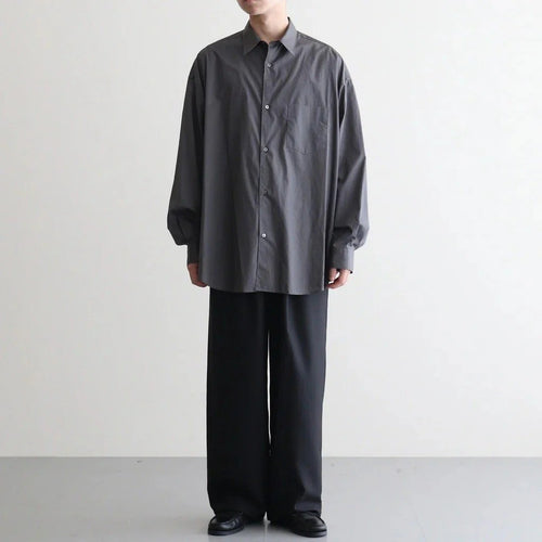 Broad L/S Oversized Regular Collar Shirt #C.GRAY [GM263-50001B]