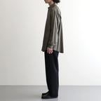 WASHED FINX TWILL BIG SHIRT #DARK OLIVE [A26AS02TN]