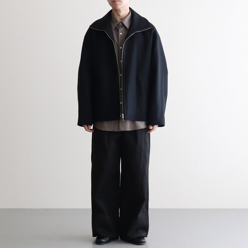 Melton Stand Collar Zip Blouson #BLACK [YK25FW01034B]