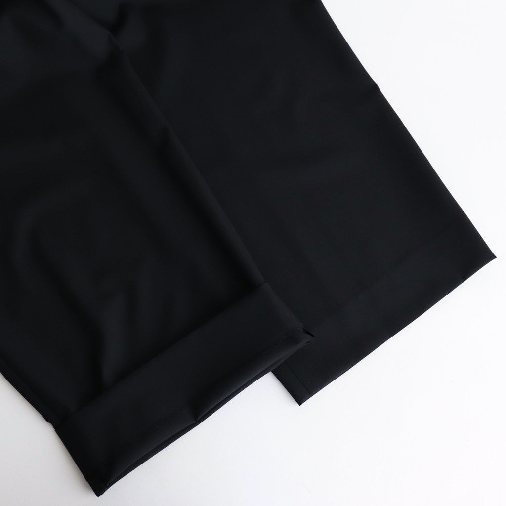 WOOL TROPICAL WIDE EASY PANTS #BLACK [PRAGGM0110]