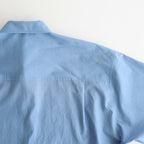 WASHED FINX TWILL BIG HALF SLEEVED SHIRT #BLUE [A25SS03TN]