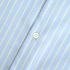 SUPER FINE WOOL STRIPE SHIRT #SAX BLUE LIME STRIPE [A26SS02WW]
