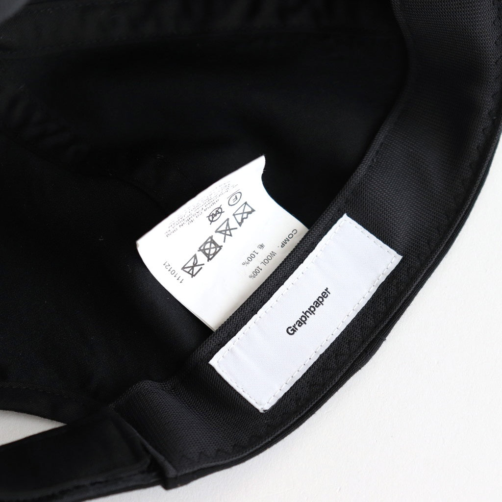 Boiled Wool 6 Panel Cap #BLACK [GU251-90269]