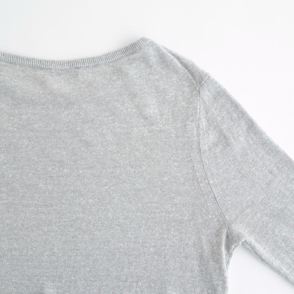 LINEN 14G Pull Over #LIGHT GREY [I26SS-K3]