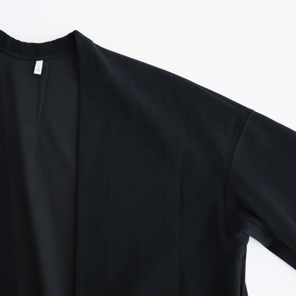 FSNMTD - ポリエステル・経編コーデュロイ カーディガン #95 Black [SN_FR1501TD]