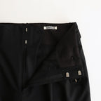 SUPER FINE TROPICAL WOOL TWO-TUCK SLACKS #BLACK [A25SP04MT]