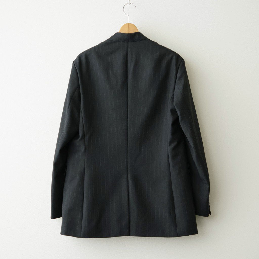 BLUEFACED WOOL JACKET #CHARCOAL NAVY STRIPE [A26AJ03BS]