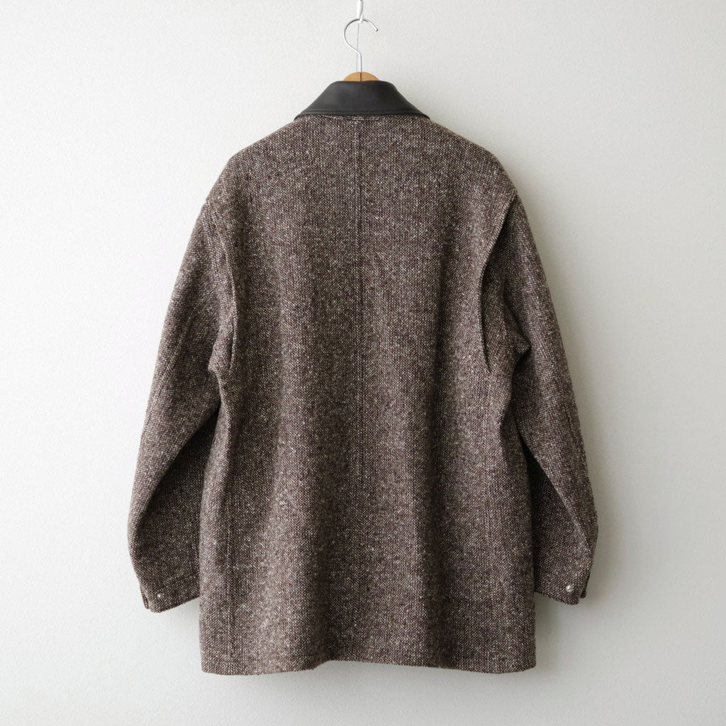 HOMESPUN TWEED ZIP BLOUSON #MIX BROWN [A26AB01HT] - ciacura 三重県