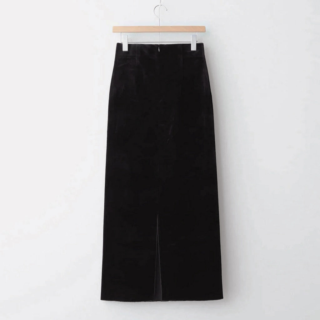 Pencil Velour Skirt #BLK [12520805]