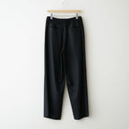 WOOL FLANNEL EASY WIDE TROUSERS #BLACK [ST.1609]
