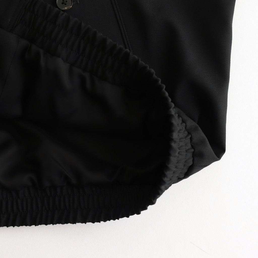 SUPER FINE TROPICAL WOOL ZIP BLOUSON #BLACK [A25SB01MT]