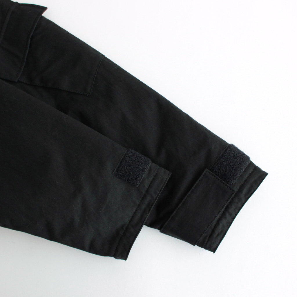 綿ナイロンウェザー×エステルタッサー ジャケット #BLACK [HN-J025-051]