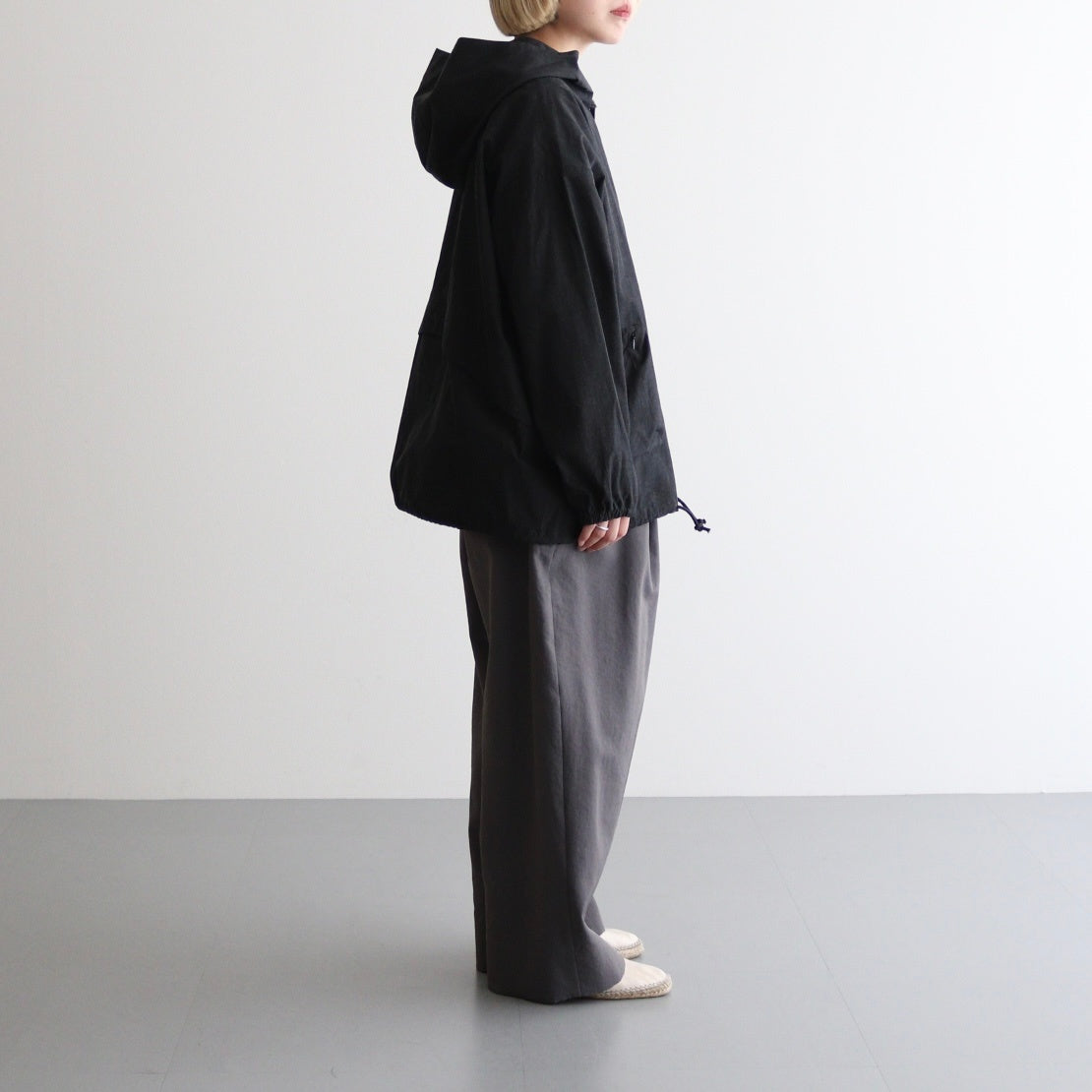 ワイドフーディーシャツ #SUMI [D125-T691]