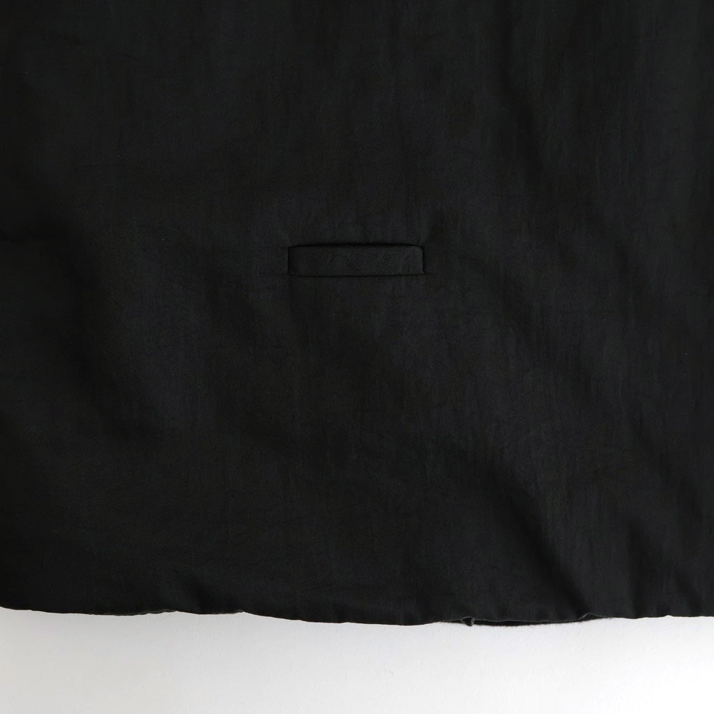 ヴィンテージNYラウンドカットパデッドベスト #BLACK X BLACK [D225-V401-V]