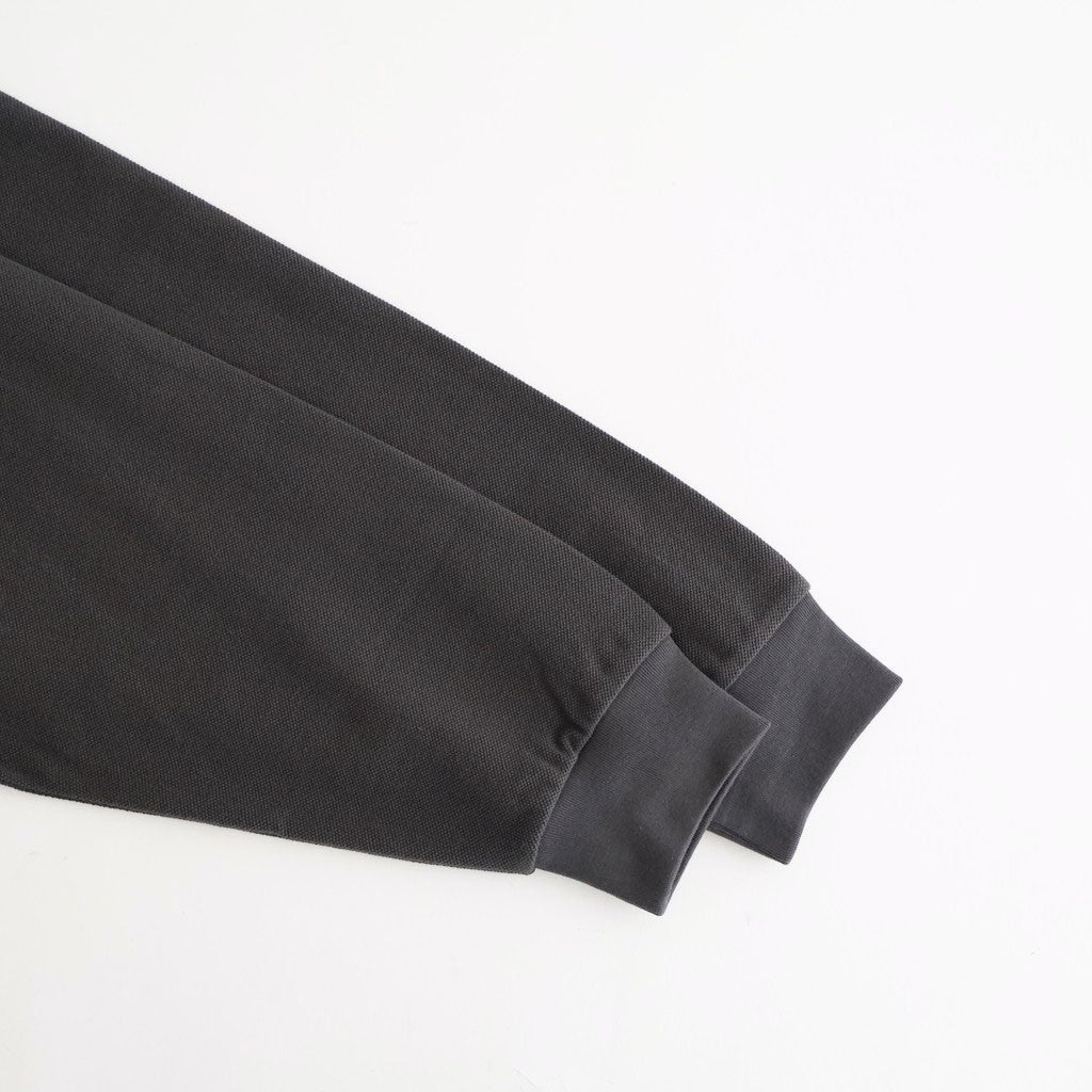 Cotton Pique Jersey L/S Polo #CHARCOAL [GM261-70417]