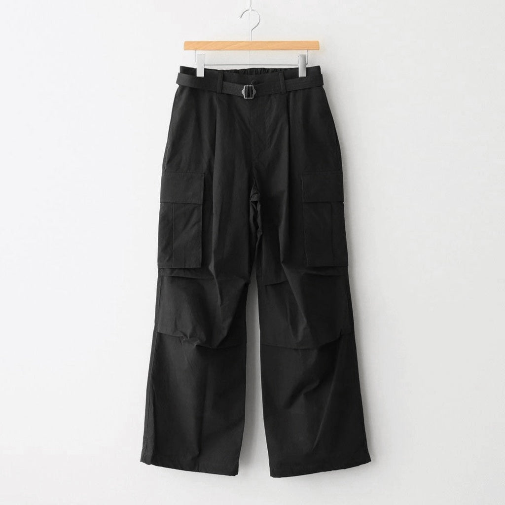 Parachute Belted Pants #Almost Black [AOESPT015]