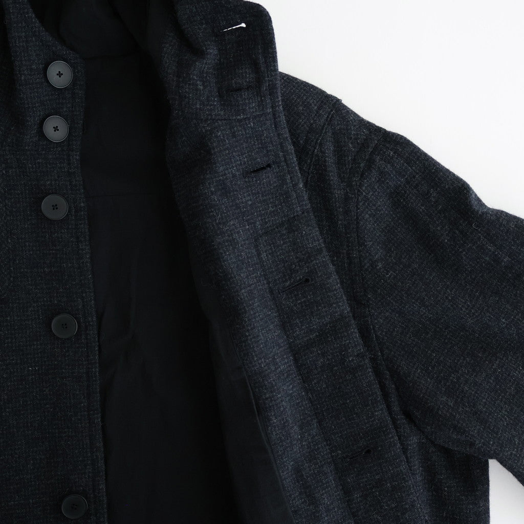 FDUFCT - ウール・千鳥 ダッフルコート #79 Navy × Grey [SN_FR1401CT]