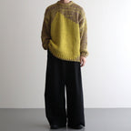 INTARSIA CREWNECK SWEATER #YELLOW [YK24SS0678S]
