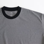 MICRO BORDER L/S TEE #WHITE × BLACK [FSC251-70114]