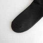 ORGANIC DAILY 3 PACK RIBBED CREW SOCKS #BLACK [R1427-AW25]