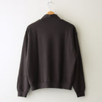 SUPER HIGH GAUGE SWEAT HALF ZIP P/O #DARK BROWN [A24AP03CU]