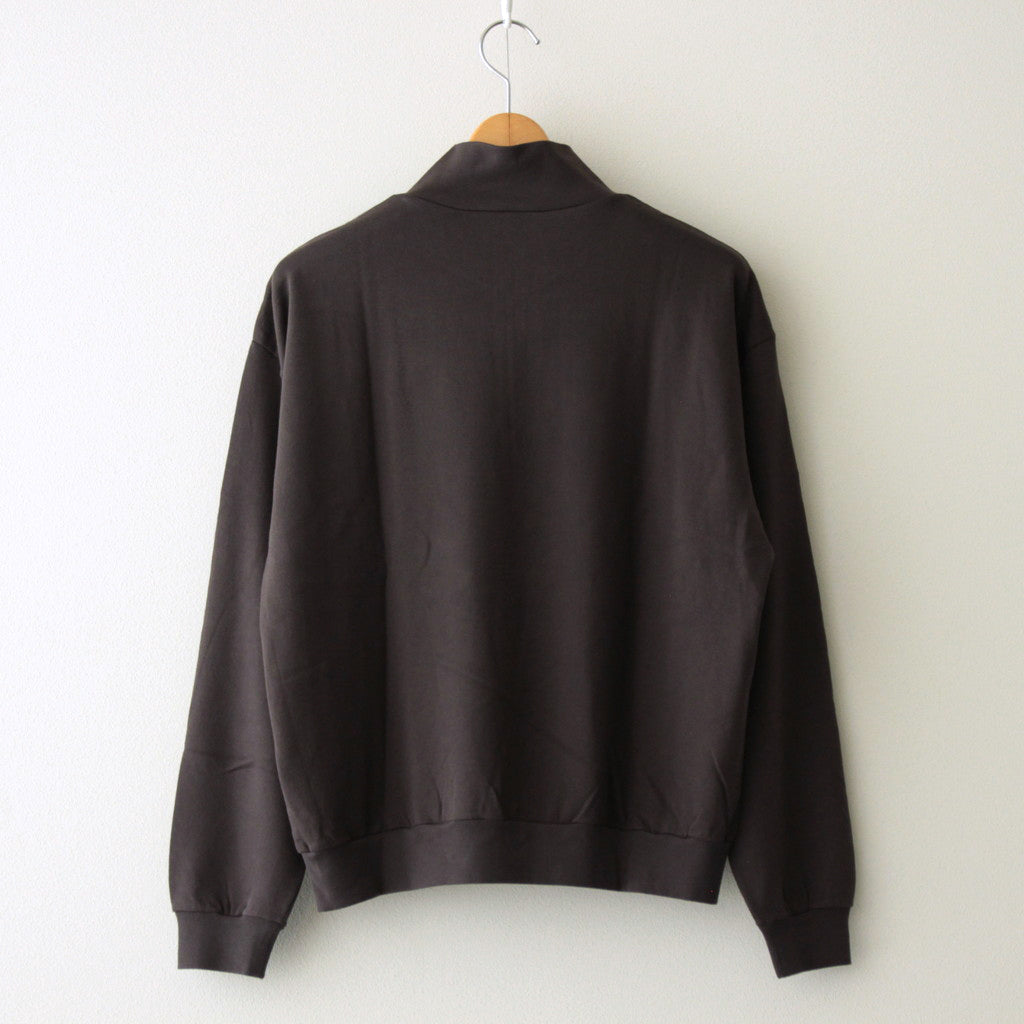 SUPER HIGH GAUGE SWEAT HALF ZIP P/O #DARK BROWN [A24AP03CU]