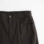 ナイロンオックス 製品染め タックパンツ #BROWN [HQ-P003-051]