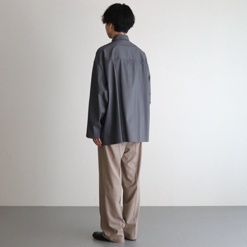 Solotex Twill L/S Oversized Box Shirt #GRAY [GM243-50324B]
