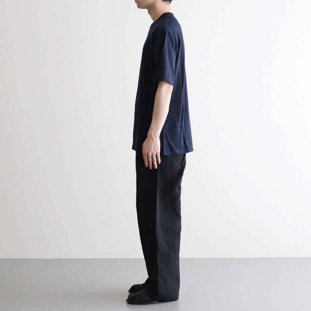 WASHABLE WOOL S/S TEE #NAVY [FSC241-70165B]