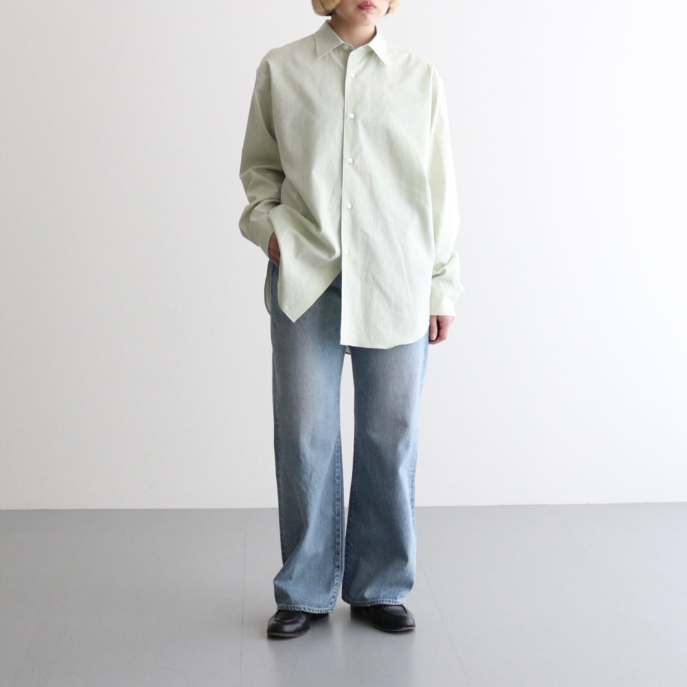 WASHED FINX TWILL SHIRT #LIGHT GREEN [A25SS04TN]