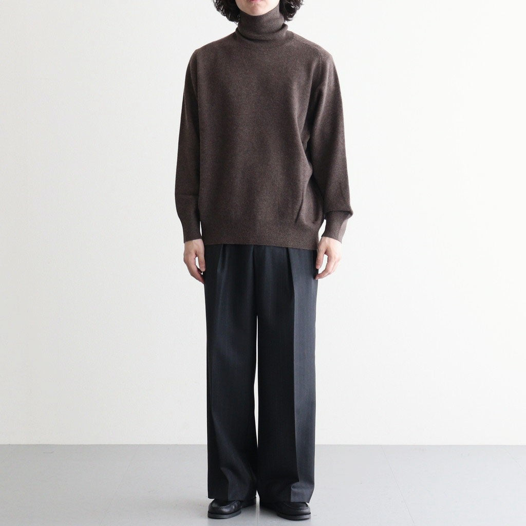EXTRA FINE WOOL KNIT TURTLE NECK LS #MOCHA [ST.1635]