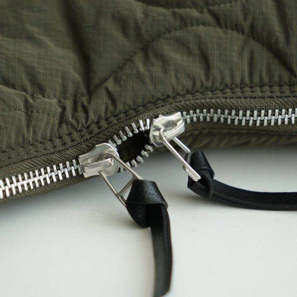 ナイロンリップストップキルティング ショルダーバッグ #KHAKI [HR-K205-051]